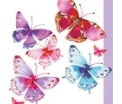 Aquarell Butterflies - Servetten - 20st. bedrukt, 33X33cm, 3lagen, 100%Tissue, Chloorvrij