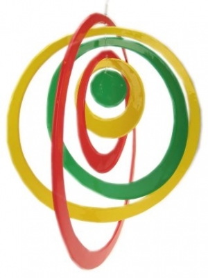 Mobiel cirkels rood geel groen