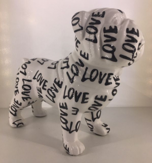 Studio Design - Big Max - English Bulldog - Love - 31,5x13,5x24,5cm - 100% handmade - Every piece is unique - For Design Lovers