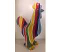 Studio Art - Edson - Rooster Salvador Stripe - 34,5x15x40 cm - 100% handmade - Every piece is unique - For Art Lovers