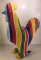 Studio Art - Edson - Rooster Salvador Stripe - 34,5x15x40 cm - 100% handmade - Every piece is unique - For Art Lovers