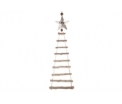 Houten ladder trapeze kerstboom met metalen ster 80cm