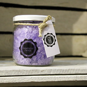 Bath Crystals "Lavender Fiels" - Glass pot 450 gr