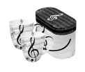 Mug set GB I Love Music -Set van 2 porseleinen mokken in bijpassende luxe geschenkverpakking. Inhoud mok 0,35 ltr. Geschikt voor magnetron en vaatwasser