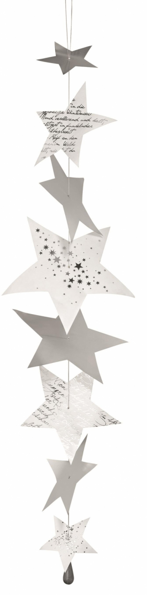 Star chain - Tyvek and sheets metal stars - Length: 80cm -Räder - Design Stories