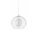 Ornament bauble - Ice Crystal - Mouth blown glass bauble with porcelain element, wooden beads and cotton hanger - Räder - Design Stories,