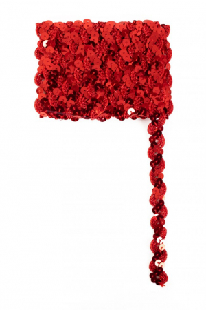 Paillettenband golvend rood 3m Breedte +/- 1,5 cm