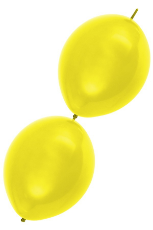 Doorknoopballon maat 10 geel