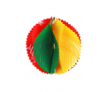 Decoratie bal rood geel groen 30 cm