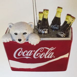Kurt S. Adler - Coca-Cola - Polar Bear Cub in Coca-Cola Cooler