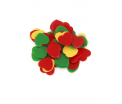 Confetti hartjes 6 mm rood geel groen 30 gram