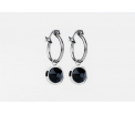 FriendsDesign - Inge's Earstuds - Black - Onze sieraden zijn gemaakt van stainless steel met Swarovski elementen en zijn hypoallergeen