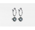 FriendsDesign - Inge's Earstuds - Grey - Onze sieraden zijn gemaakt van stainless steel met Swarovski elementen en zijn hypoallergeen
