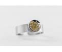 FriendsDesign - Tanja's Ring - Clear Gold - Deze ring is in grootte verstelbaar - Onze sieraden zijn gemaakt van stainless steel met Swarovski elementen en zijn hypoallergeen