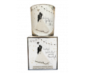 Giftbox - HG met jullie huwelijk - tekst glas: zie foto - Jar Candle - Vanilla - Een heerlijke zachte vanille geur - Brandtijd: +/- 45 uur Formaat kaars : 72x80 mm - Formaat box: 80x90mm