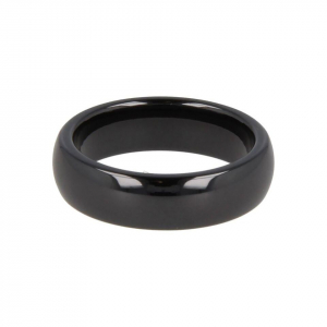 My Bendel - Godina - Zwart - Glad gepolijste keramische ring - 6mm - Maat 16mm
