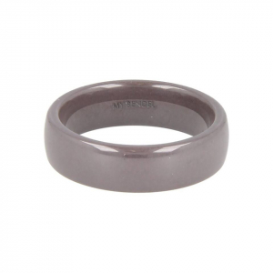 My Bendel - Godina - Grijs - Glad gepolijste keramische ring - 6mm - Maat 17mm