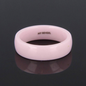 My Bendel - Godina - Roze - Glad gepolijste keramische ring - 6mm - Maat 18mm