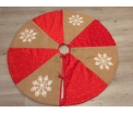 Kerstboomkleed - Winterfrost red - doorsnede 1.40 - handmade - Infingo Collection