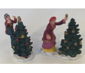 Dickensville Classic figurines meet kerstboom, set 2 stuks