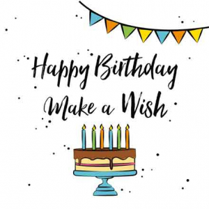 Joy - Happy Birthday make a wish - 14x14cm incl. envelop