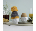 Egg Cup Hat - Grey/Orange