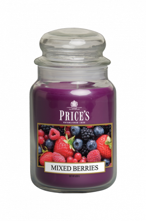 Large Jar Candle - Mixed Berries - Een mix van verse seizoensbraambessen, aardbeien, veenbessen en bosbessen met een vleugje zoete vanille - Brandtijd: +/- 150 uur Formaat: 95x179 mm