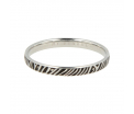 My Bendel - Picolo - Elegante 2mm brede zilverkleurige edelstalen ring met zebraprint. Blijft mooi, verkleurt niet en hypoallergeen - maat 16