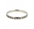 My Bendel - Picolo - Elegante 2mm brede zilverkleurige edelstalen ring met snakeprint. Blijft mooi, verkleurt niet en hypoallergeen - maat 17