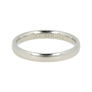 My Bendel - Picolo - Elegante 2,5mm brede zilver kleurige edelstalen ring. Blijft mooi, verkleurt niet en hypoallergeen - maat 18