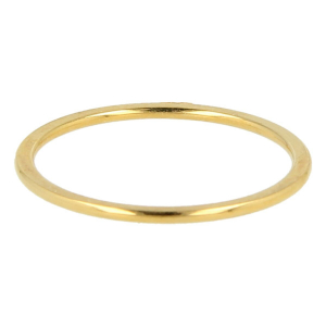 My Bendel - Picolo - Elegante 1mm brede goudkleurige edelstalen ring. Blijft mooi, verkleurt niet en hypoallergeen - maat 17