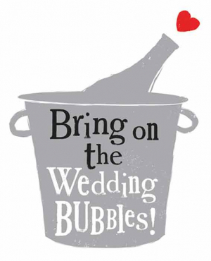 The Bright Side - Bring on the wedding bubbles! - 17x14cm - Inclusief envelop
