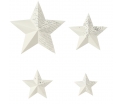 Folded paper star Silver - set of 4 (26/18,5/14,5/11cm) - paper with hot foil print - Räder - Design Stories