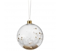 Dream bauble - Stars feather, gold - Big 10,5cm - Glass with metal hanger and different fillings - Räder - Design Stories,