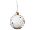Dream bauble - Stars feather, gold - Small 7,5cm - Glass with metal hanger and different fillings - Räder - Design Stories,