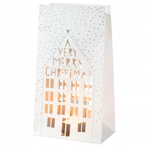Light bag - A very very Christmas - set of 2 - Tea light glass included - Paper - 15x27,5x9cm - Räder - Design Stories,