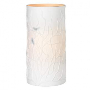 Cylinder Lamp - Whit with birds